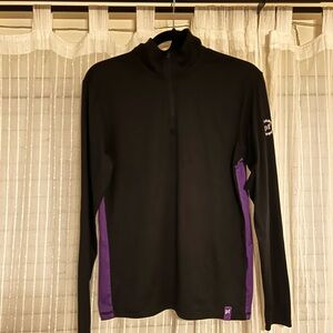 Planet Fitness - Black and Purple Long Sleeve Quarter Zip